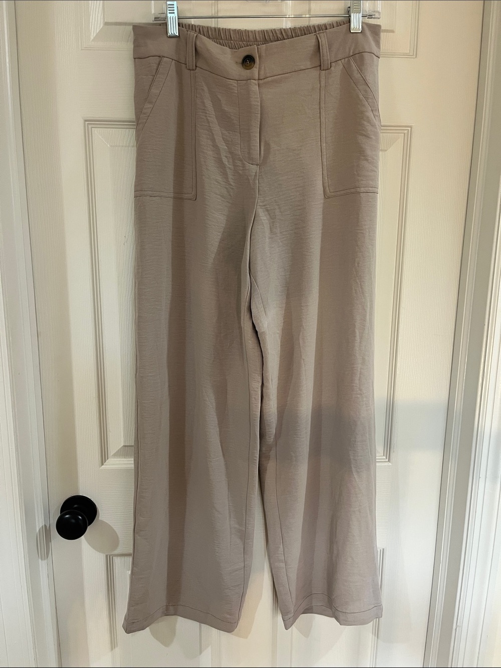 Soho Apparel Wide-Leg Pants in Taupe Neutral